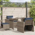 thumbnail image 1 of vidaXL 4 Piece Garden Sofa Set with Cushions Grey Poly Rattan, 1 of 5