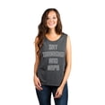 thumbnail image 2 of Thread Tank Day Drinking And Naps Women's Sleeveless Muscle Tank Top Charcoal Large, 2 of 4