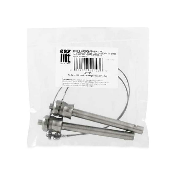 Camco Eaz-Lift ReCurve R6 Hook Up Hanger Detent Pin for Tailgating (2 Pack)