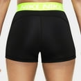thumbnail image 2 of Nike Womens Pro 365 3 Shorts Black/Volt Medium, 2 of 3