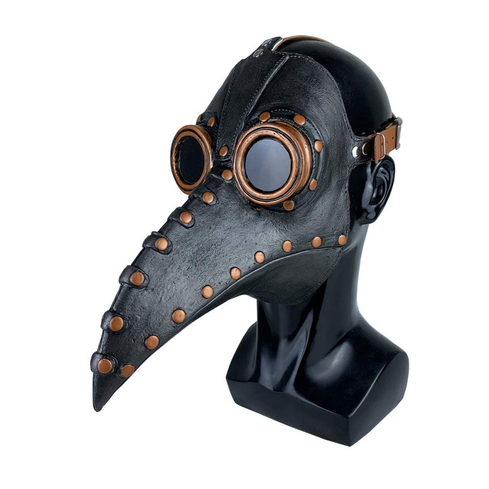 UK Plague Doctor Bird Face Mask Long Nose Beak Cosplay Steampunk Costume Props 