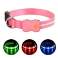 thumbnail image 2 of (2 pack) PcEoTllar Light up Dog Collar, LED Dog Collar Rechargeable, Pet Dog Collars for Medium Dogs, Pink M, 2 of 10