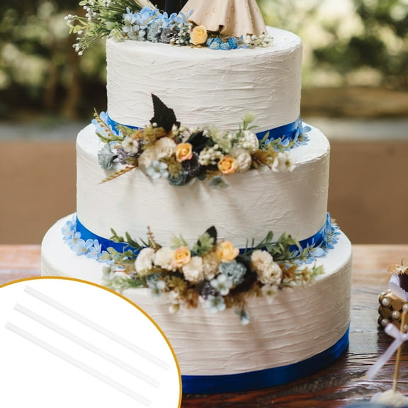 RENACLIPY White Plastic Cake Support Sticks for Tiered Cakes Made of PP 25 Pieces
