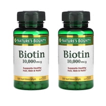 Nature's Bounty Biotin 10,000 mcg, Rapid Release Softgels 120 ea (Pack of 2)