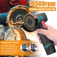 thumbnail image 4 of Mistaha 3-Inch Lithium Angle Grinder with Dustproof Electric Grinder, Multi-functional Handheld Cutting Machine, Small Cutting Polishing Tool with Brush Motor - Dual Voltage Charging, American, 4 of 6