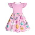 thumbnail image 6 of SELONE Cute Dresses for Girls Ruffle Short Sleeve A Line Dress Crew Neck Sundress Easter Egg Bunny Cute Outfits 3-14Y, 6 of 6