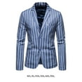 thumbnail image 3 of Baohd Slim Fit Two Buttons Suit Jacket Modern Stylish And Professional Polyester Two Buttons Suit Jackets Suit Coats blue XL 1Set, 3 of 6