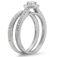 thumbnail image 2 of Dazzlingrock Collection 0.50 Carat (ctw) 18K Diamond Ladies Halo Style Bridal Engagement Ring Set 1/2 CT, White Gold, Size 7, 2 of 7