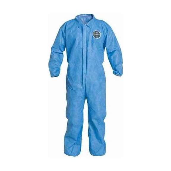 10 Coverall. Collar. Elastic Wrists and Ankles. Elastic Waist. Blue. 2X