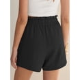 thumbnail image 4 of ANRABESS Shorts for Women Summer Casual High Waisted Wide Leg Drawstring Lounge Shorts Comfy 2026 Beach Vacation Clothes Black S, 4 of 10