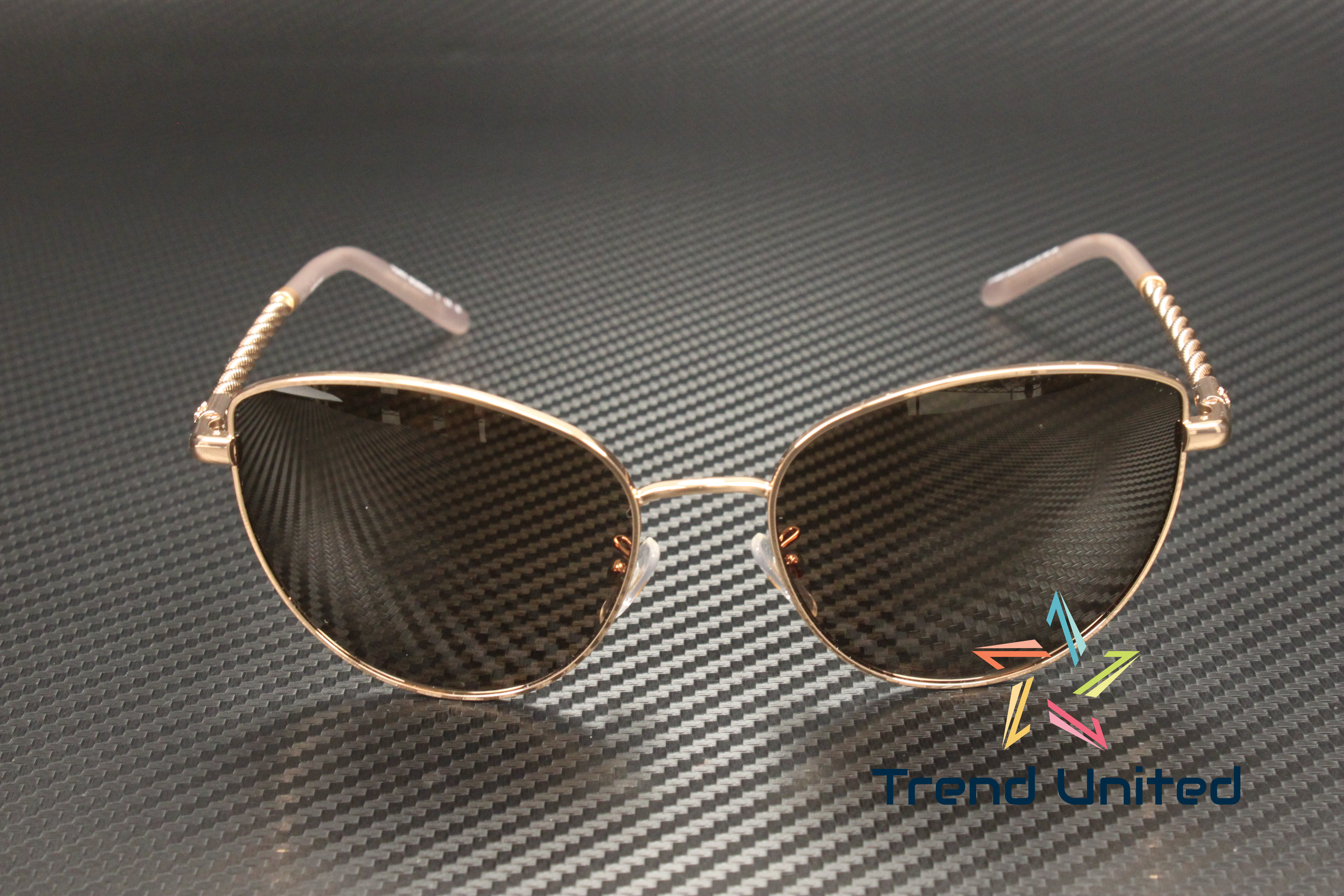 Tory Burch Women\'s Sunglasses TY6091 332373 Shiny Rose Gold 56mm Cat Eye NEW Tory Burch Brown Cat Eye Ladies Sunglasses TY6091 332373 56  main image 2