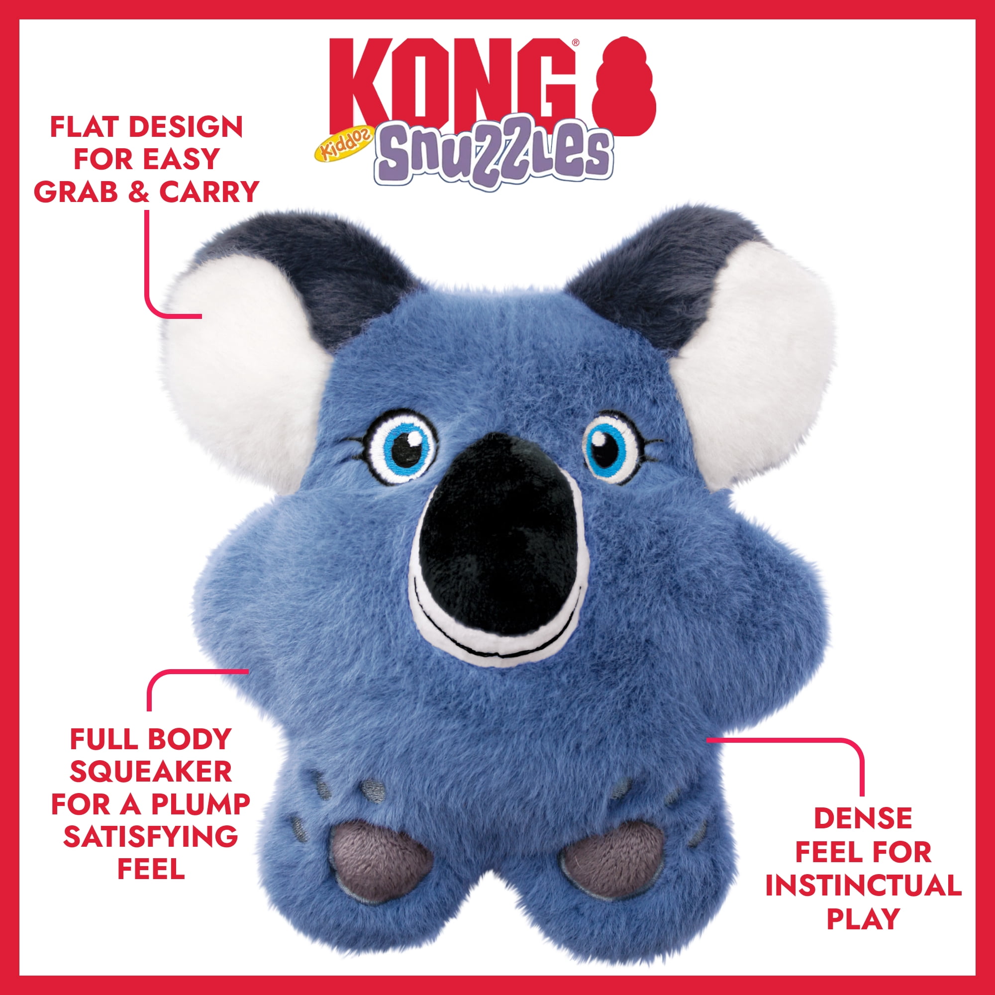KONG® Snuzzles Squeaker Plush Dog Toy, Koala, Medium