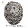 thumbnail image 2 of Lyrical Hair Toupee for Men Fine Mono Mens Toupee Human Hair Replacement Systems Monofilament with NPU Hairpiece for Man Black Brown Blonde Gray Hair Wig Unit, 2 of 6