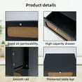 thumbnail image 5 of 2-Drawer Rattan Nightstand For Bedroom & Living Room, End Table, 5 of 12