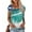 Mint Green summer tops 2023 women, variant on Dyegold Summer Tops for Women 2023 Trendy, Loose Summer Tops for Women 2023 Trendy Beach Tide Print T-Shirts Cap Sleeve Round Neck Blouses Dressy Casual ​Tops