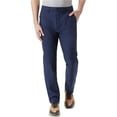 thumbnail image 1 of BASS OUTDOOR Mens Traveler Flex Tech Twill Straight Leg Slim Casual Pants, navy, 28W x 30L, 1 of 1