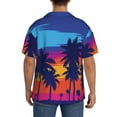 thumbnail image 5 of JUNZAN Mens Casual Button Down Shirts Short Sleeve Beach with Palm Trees Print Shirt-XX-Large, 5 of 7