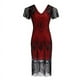 thumbnail image 4 of Vestido de otoño para mujer para banquete Vestido largo sin mangas con borlas y lentejuelas, 4 of 5