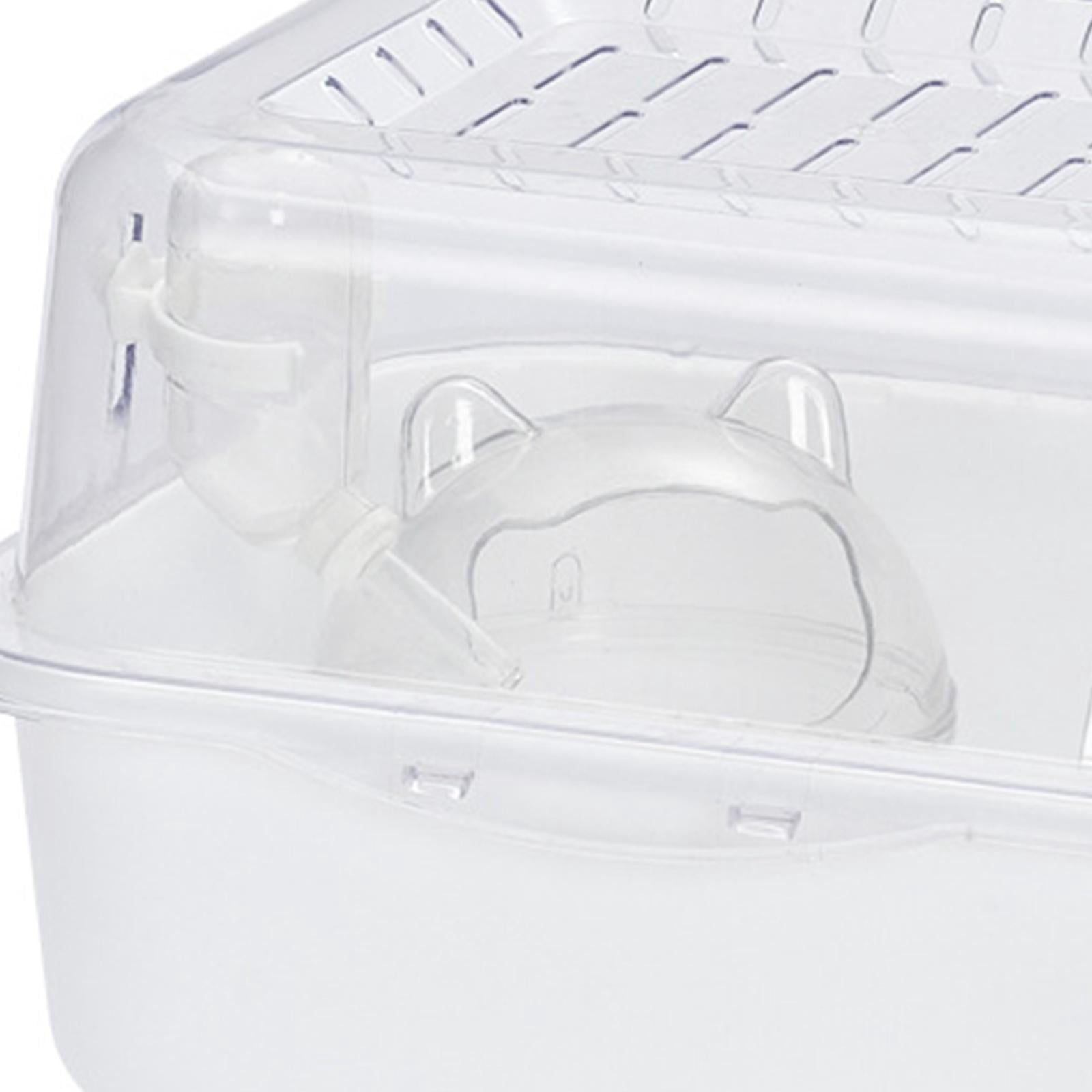 Bvdfgk Hamster Cage Portable for Hedgehogs Ferret Guinea Pig Clear Breathable Villa with accessories