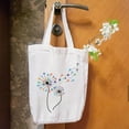 thumbnail image 7 of Dandelion Tote Bag Canvas Grocery Bags Reusable Lightweight Foldable Canvas Shopping Pouch with Handle DIY Craft for Beach Travel Gym Supermarket Books Women Gifts Daily Life 13 x 15 Inch, 7 of 7