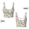 thumbnail image 6 of Goofa Rabbit And Butterfly Printed Sports Bras for Women, High Impact Running Bra Workout Crop Tank Tops Longline Sports Bra Push up-Small, 6 of 9