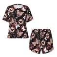 thumbnail image 4 of Kdxio Butterfly Print Pajamas Sets for Women Short-Sleeved Pjs with Lounge Shorts Two Piece Sleepwear S-4XL, 4 of 9