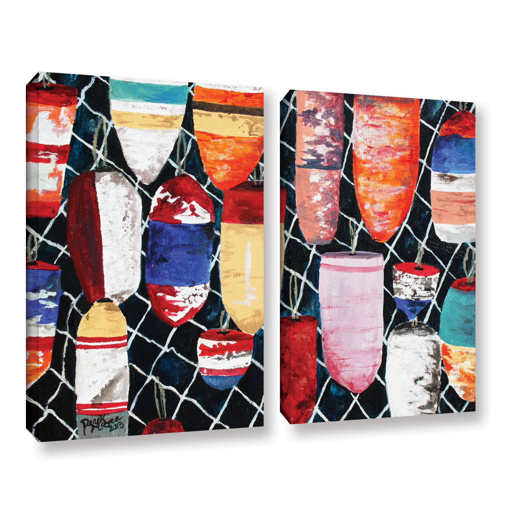 ArtWall Derek Mccrea "Buoy Painting" 2-Piece Gallery-wrapped Canvas Set