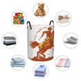 thumbnail image 4 of Balery Vintage Cowboy On A Bronco Horse Cesta de ropa redonda con asas, impermeable, independiente, para ropa, juguetes, dormitorio y familia-Small, 4 of 6