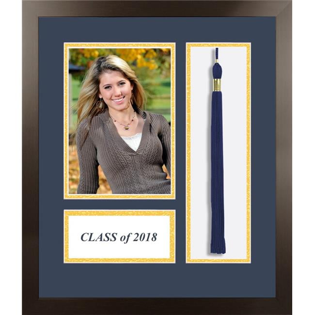 Campus Images Acfmesng18 2018 Academic Espresso Photo Frame 44 Campus Images Acfmesng18 2018 Academic Espresso Photo Frame Navy Gold Matting With Tassel Opening 5 X 7 In