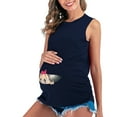 thumbnail image 5 of Bixock Tops for Pregnant Women,Basic Tops for Pregnant Women,Ladies Fashion Solid Color Print Sleeveless Pregnant Woman Casual Vest Clothe Top, 5 of 5