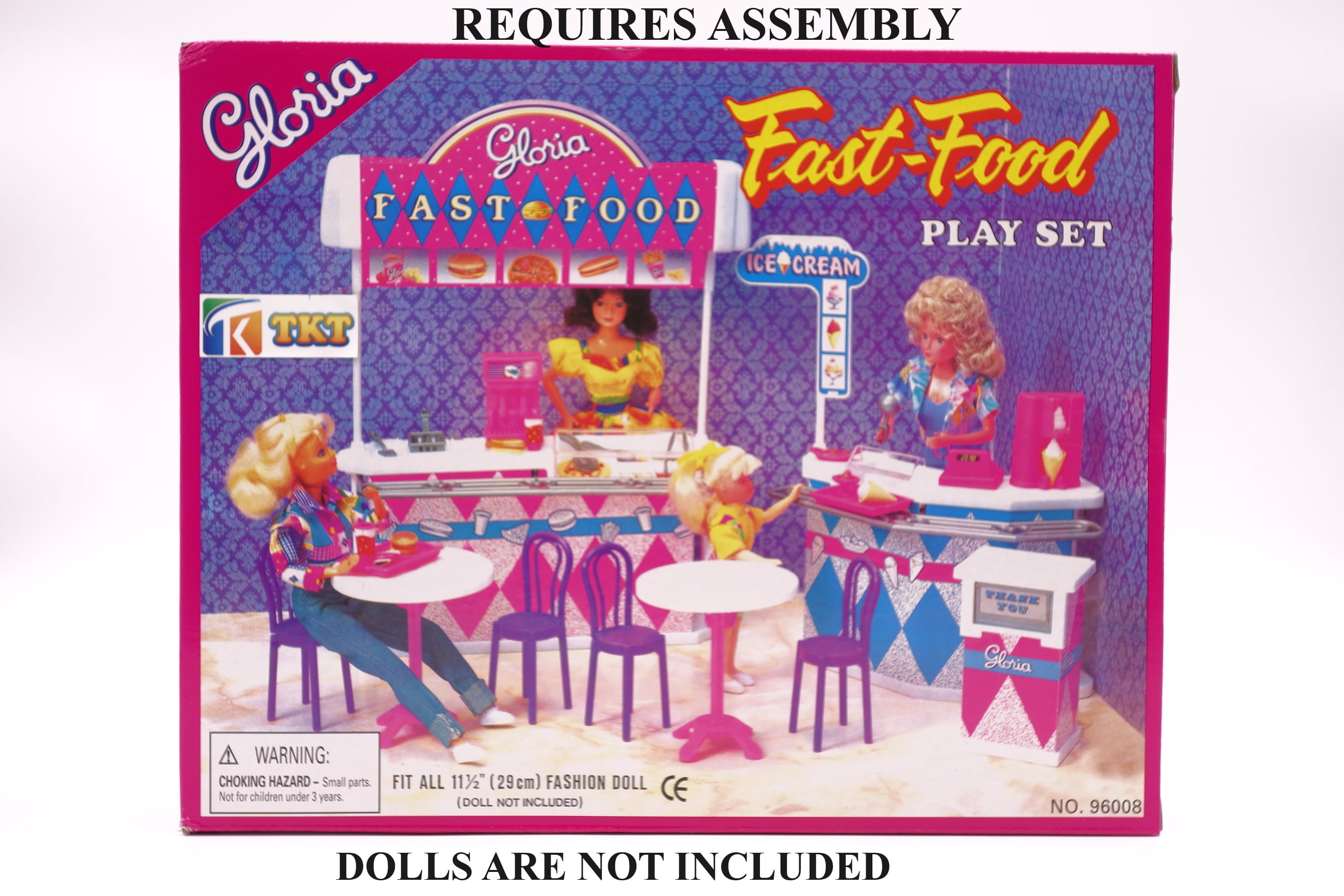 Gloria Fast-Food Restaurant Accessories Play Set for Dolls
