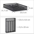 thumbnail image 4 of Cutlery Tray Mesh Steel Metal Cutlery Box Cutlery Tray H x W x D: 5 X 23.5 X 31.7 cm, Black, 4 of 5