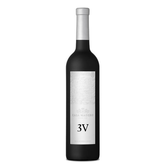Casa Madero 3V, Vino Tinto Mexicano, Elaborado con Uvas Cabernet Sauvignon, Merlot y Tempranillo, Contenido: 1 Botella de 750 Mililitros
