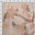 thumbnail image 4 of oneOone Cotton Poplin Twill Rose Brown Fabric Tropical Birds With Leaves Quilting Supplies Print Sewing Fabric By The Yard 56 Inch Wide, 4 of 4