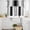 Black, variant on Gray Orange Kitchen Curtains Sets for Windows 24 Inch Length, Modern Gradient Geometric Rod Pocket Window Treatments Tier Curtains and Valances Set for Bedroom/Bathroom