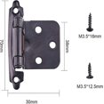 thumbnail image 3 of 8 Pieces Stainless Steel Hinge, Cupboard Door Hinge With Screws, Stainless Steel Furniture Hinge, For Door Hinges Cabinet Hinges Connecting Hinges, 3 of 5