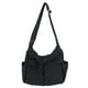 thumbnail image 1 of Bolso de mano KlaOyer de lona tipo bandolera grande, negro, para mujeres y hombres, 1 of 6
