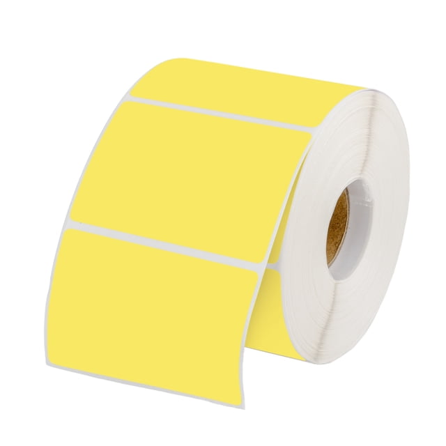 Muka 800 PCS 1.5" x 2.25" Yellow Thermal Labels Color Label for Barcodes, Address, Consignment, Compatible with Thermal Label Printer