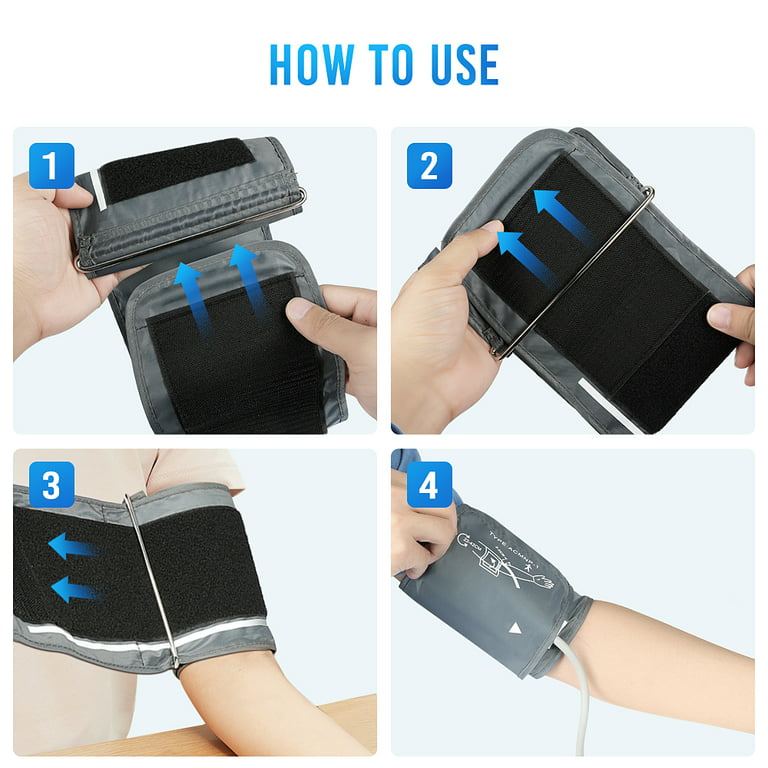 Automatic Upper Arm Blood Pressure Monitor,8.7-16.5inch Adjustable Cuff,  Large Screen Blood Pressure Machine,Three -Color Backlight,Irregular