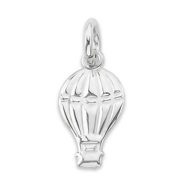 925 Sterling Silver Hot Air Balloon Charm - Travel Jewelry Gifts