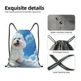 thumbnail image 4 of Sigee Cute Cloud Bichon Frise for Drawstring Bag String Backpack for Sports, Gym, Swimming, Beach, Travel-Medium, 4 of 6