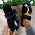 thumbnail image 7 of Wensltd Womens Memory Foam Winter Slippers Indoor Flat Home Slippers Open Toe House Shoes, 7 of 7