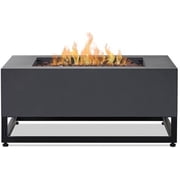 Real Flame Blake Metal Propane Fire Table with Conversion Kit in Slate Gray