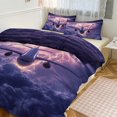 thumbnail image 1 of Funda de edredón con diseño de avión en tormenta y relámpagos, tamaño king y queen, juego de 3 piezas suave, 1 funda de edredón y 2 fundas de almohada con cierre de cremallera, 86 x 70 pulgadas, 1 of 8