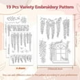 thumbnail image 2 of 4 Sheets 11.6x8.2 Inch Stick and Stitch Embroidery Patterns Non-woven Fabrics Water Soluble Embroidery Stabilizers Wisteria 297x210mmm, 2 of 9