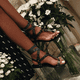 thumbnail image 4 of Elegantes sandalias de gladiador con puntera abierta para mujer con correa antideslizante para el dedo del pie y correa para el tobillo, 4 of 4