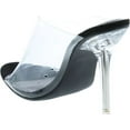 thumbnail image 3 of CAPE ROBBIN Allure Women's Dressy Peep Toe Clear Transparent Strap Slip On Clear Heels, 3 of 7