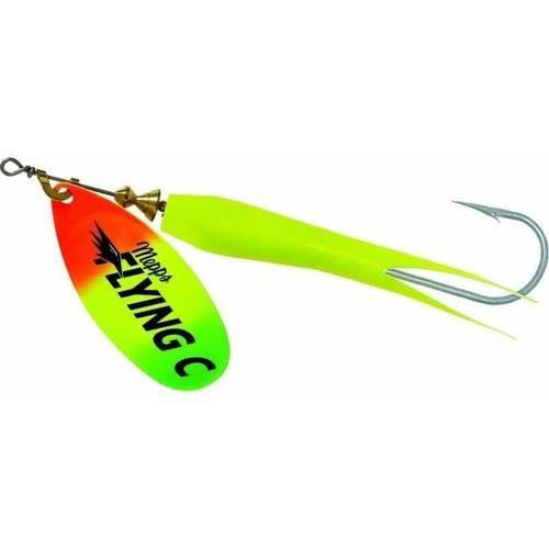 B-Creative Mepps Aglia Spinners/Lures Sea Trout Pike Perch Salmon Bass Fishing Tackle FLYING C SILVER/RED/25g 