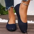 thumbnail image 6 of YgkuHd Slip-On Flats for Women Mesh Low-Cut Casual Shoes with Breathable Mesh Upper, Lightweight Plus Size Spring Summer Comfortable Footwear,Navy_40, 6 of 9