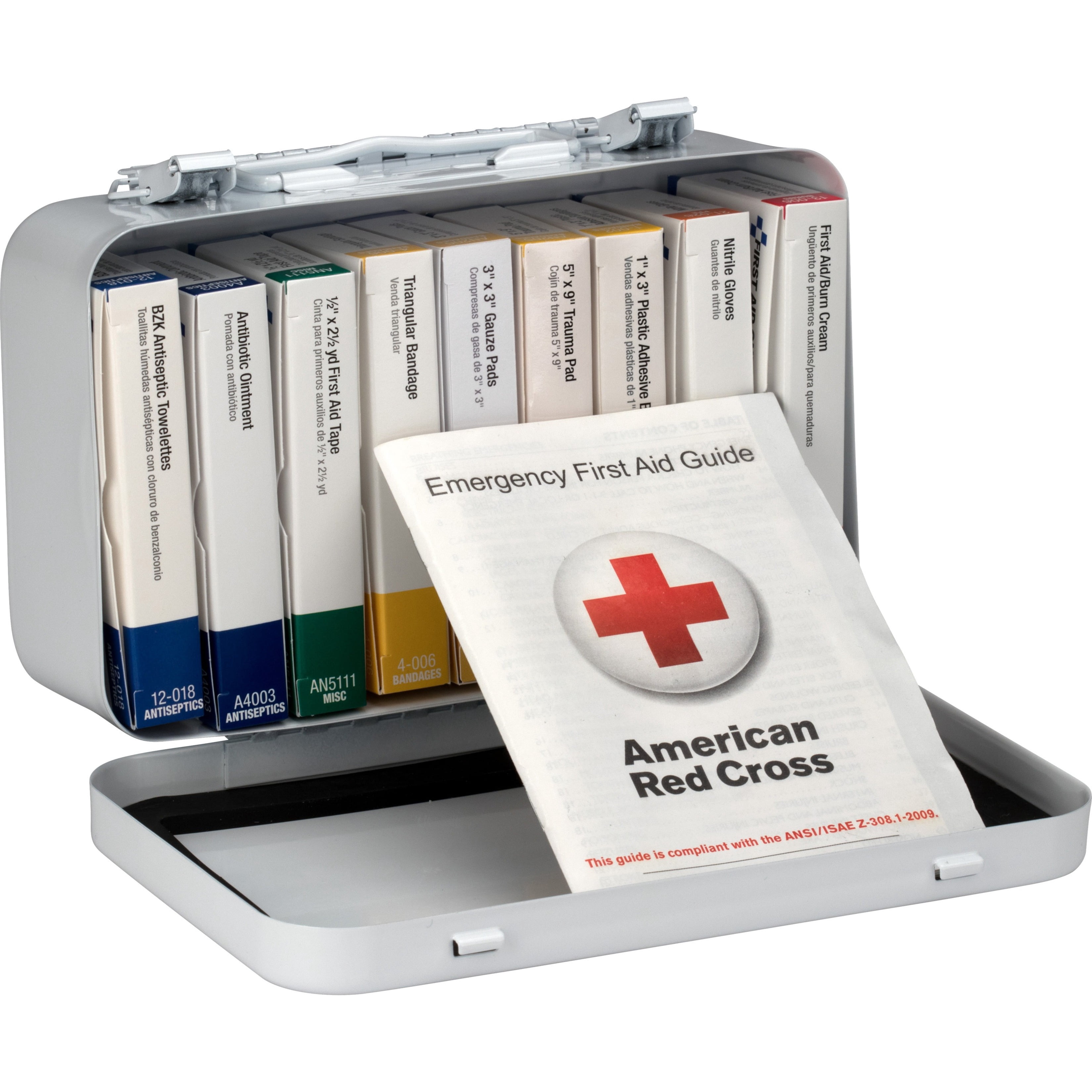 First Aid Only Unitized First Aid Kit for 10 People, 64-Pieces, OSHA/ANSI, Metal Case -FAO240AN